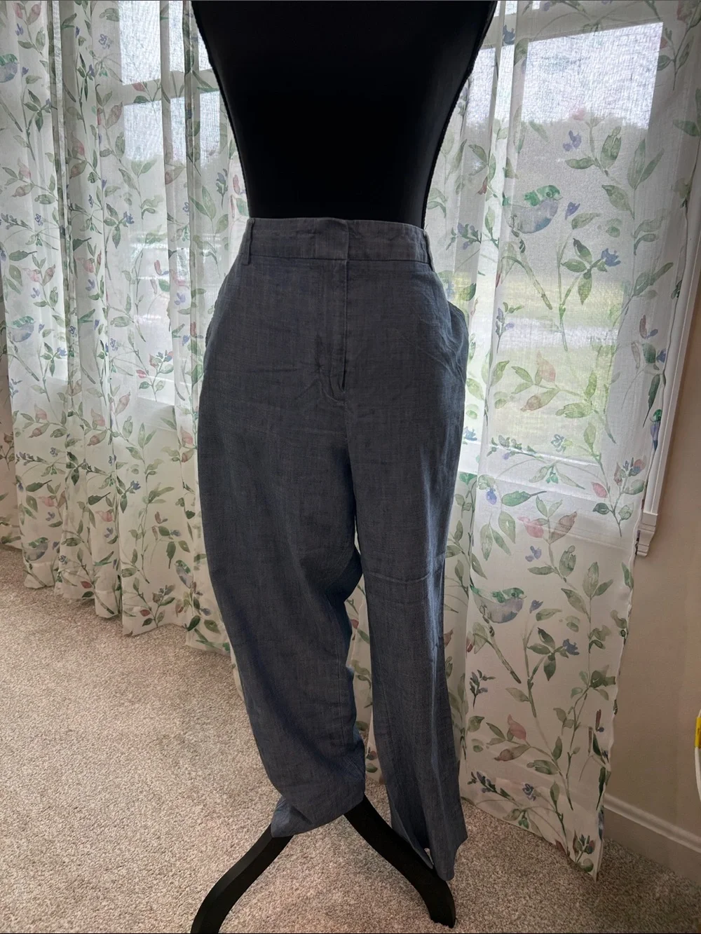 Lands’ End Chambray Cropped Pants